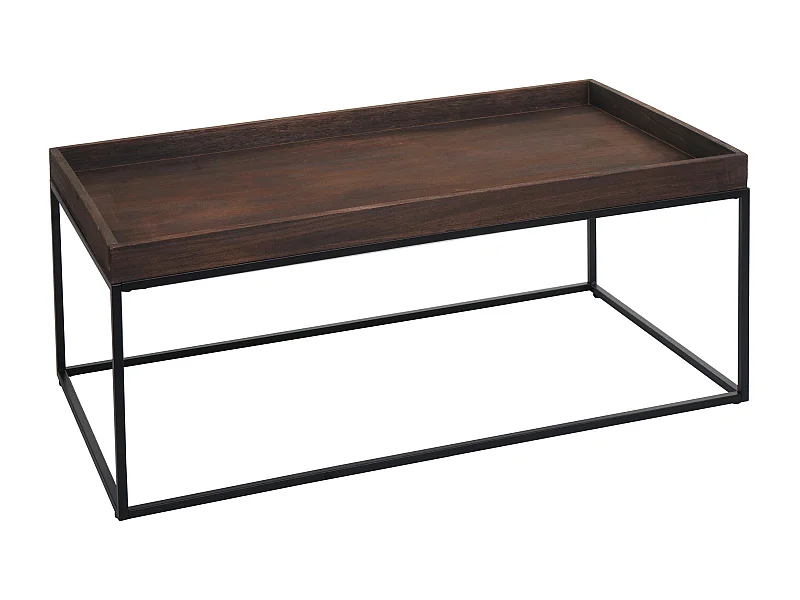 Table basse table d'appoint métal marron 65 x 14 x 116 cm 04_0008434