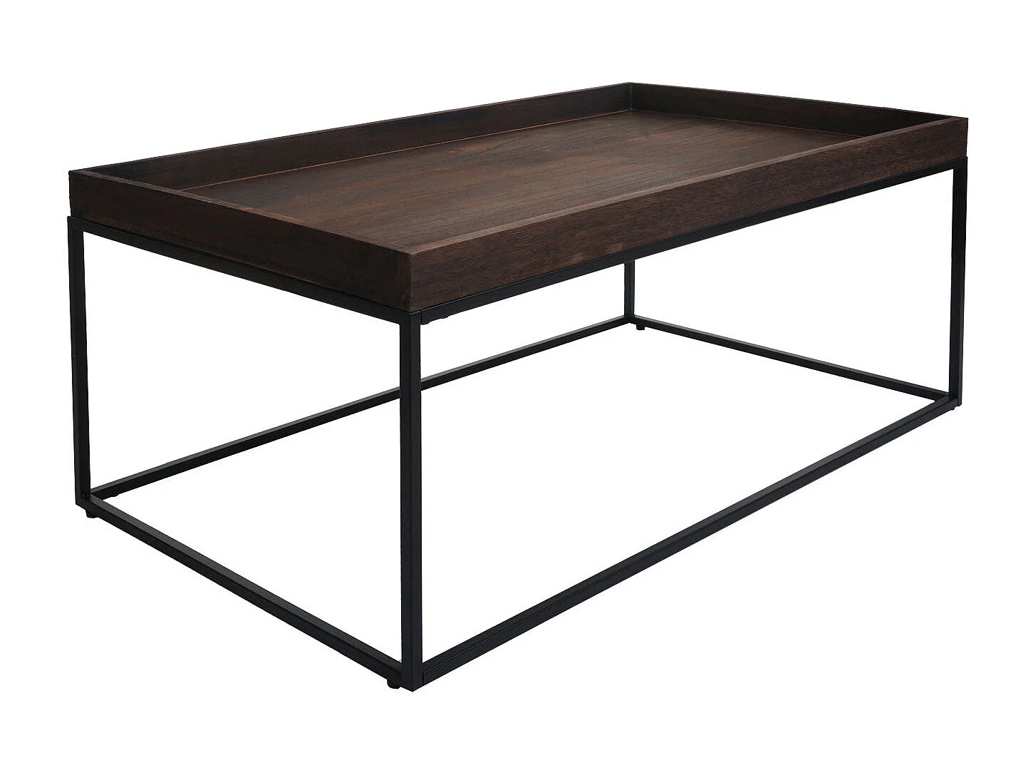 Table basse table d'appoint métal marron 65 x 14 x 116 cm 04_0008434