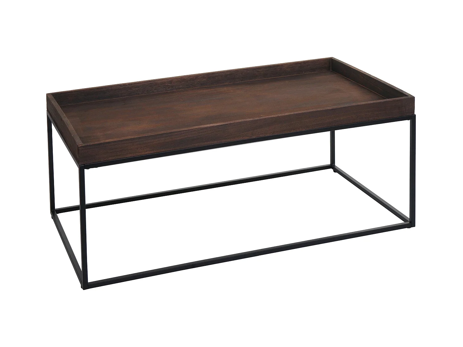 Table basse table d'appoint métal marron 65 x 14 x 116 cm 04_0008434