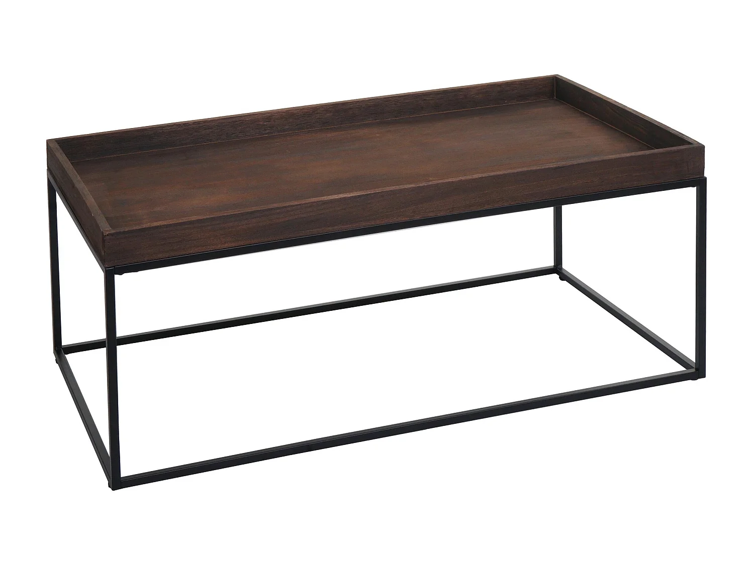 Table basse table d'appoint métal marron 65 x 14 x 116 cm 04_0008434