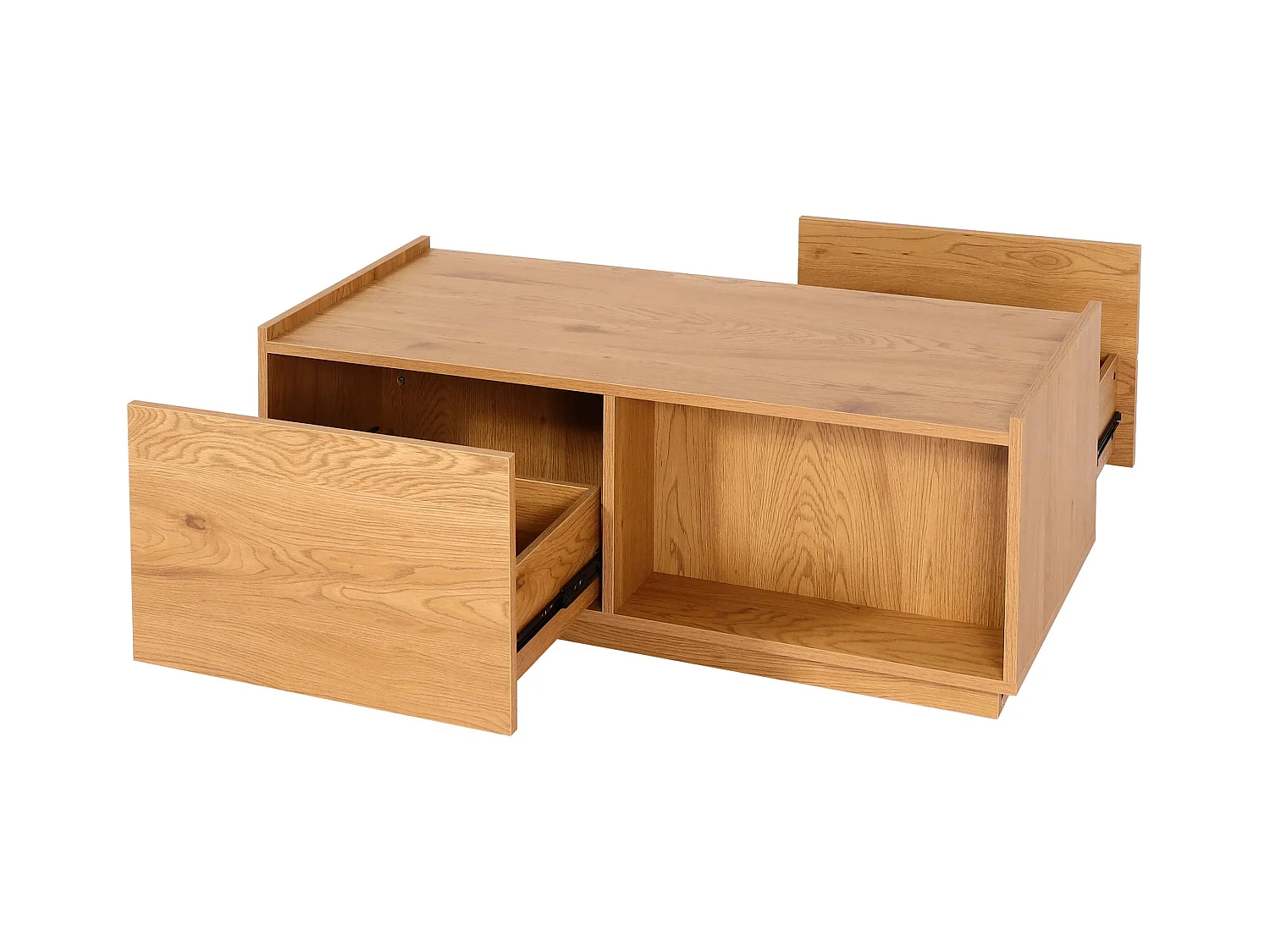 Table basse salon table effet bois beige 110 x 50 x 40 cm 04_0008430