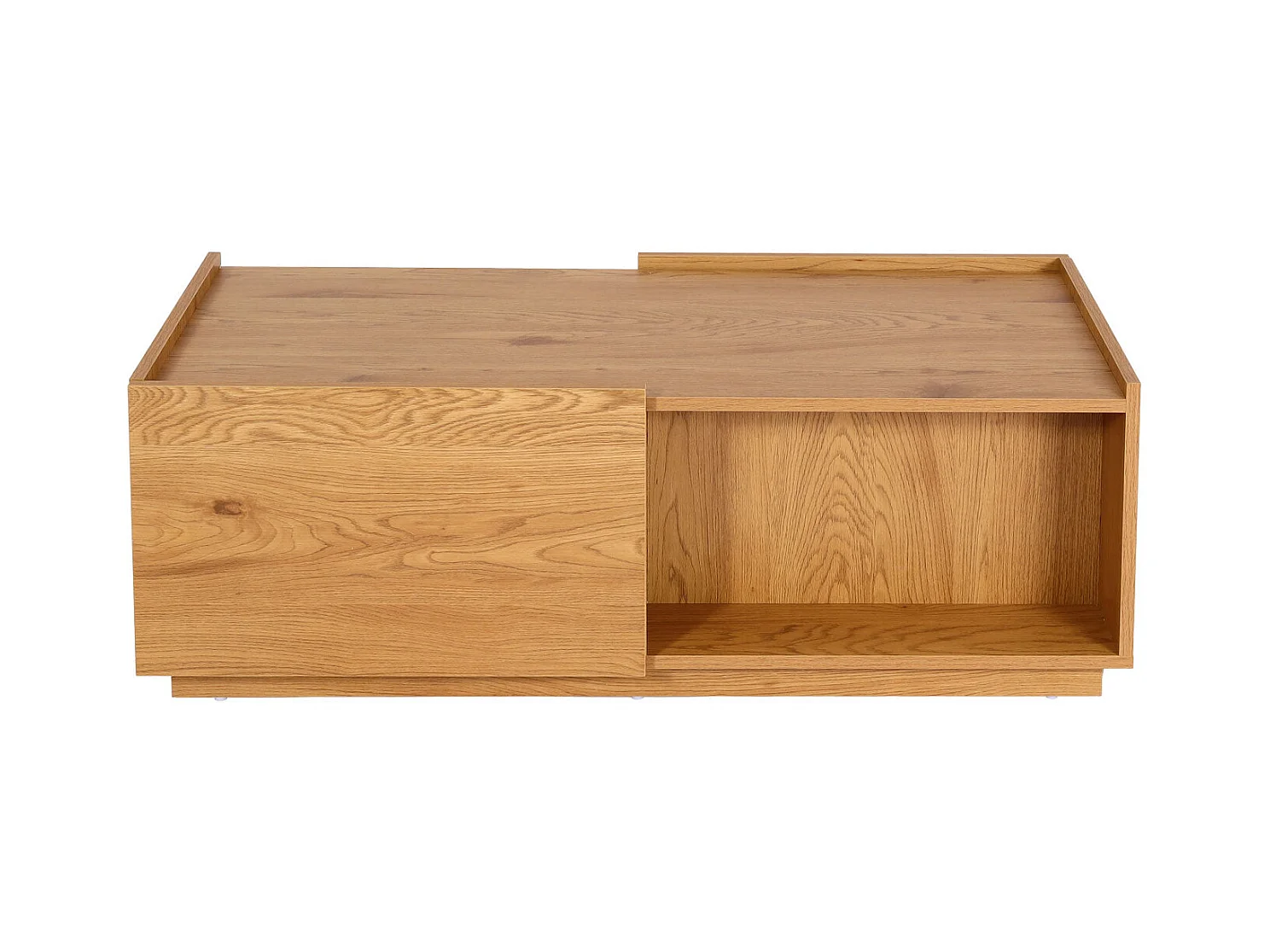 Table basse salon table effet bois beige 110 x 50 x 40 cm 04_0008430