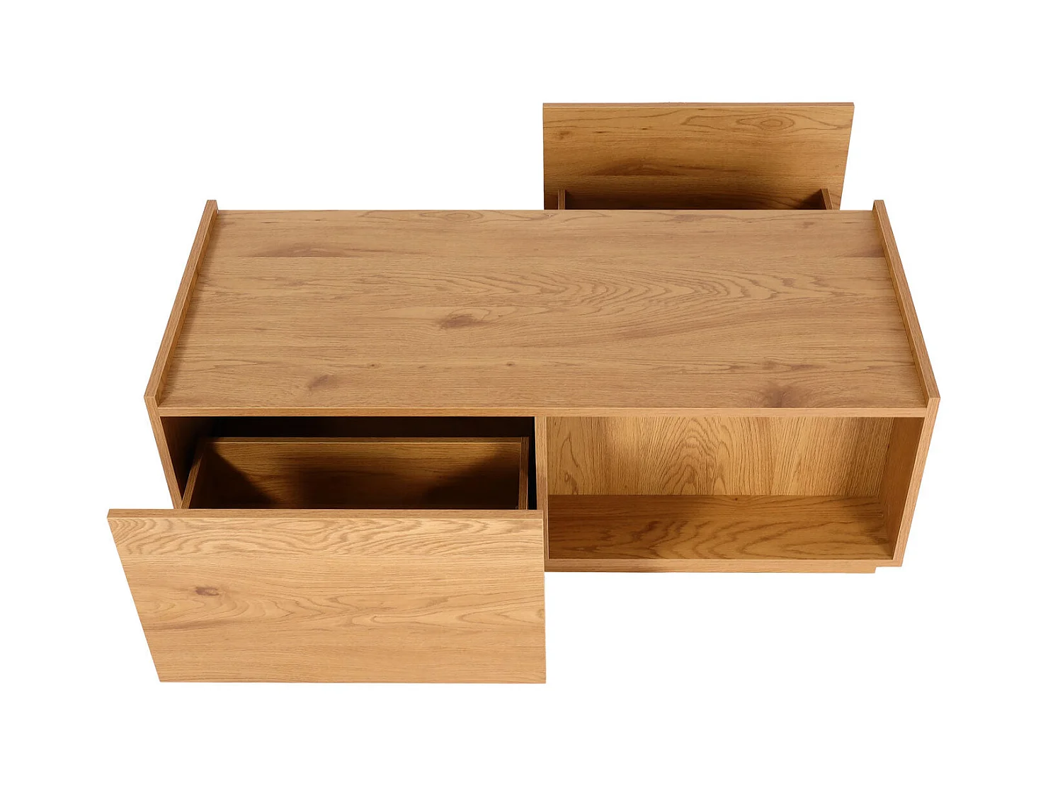 Table basse salon table effet bois beige 110 x 50 x 40 cm 04_0008430