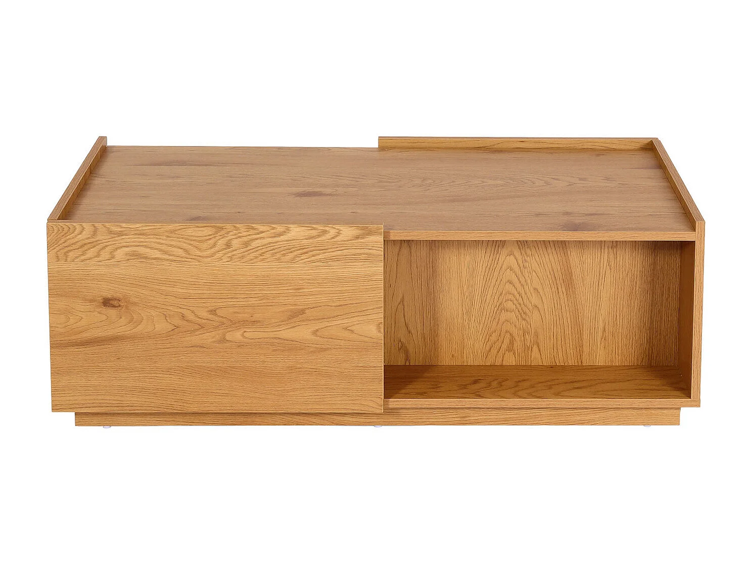 Table basse salon table effet bois beige 110 x 50 x 40 cm 04_0008430