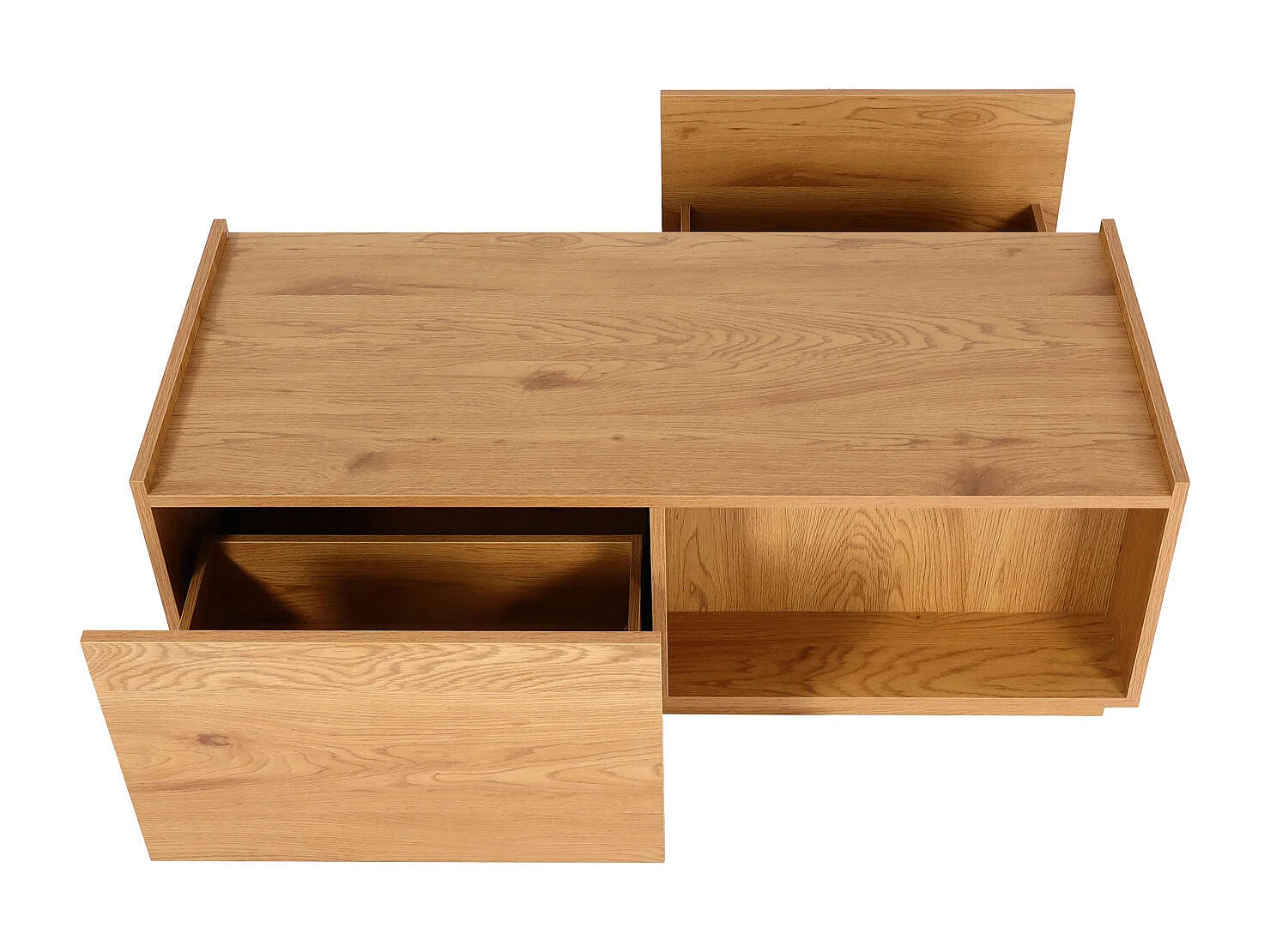 Table basse salon table effet bois beige 110 x 50 x 40 cm 04_0008430