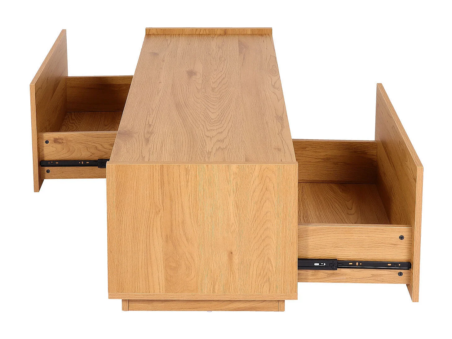 Table basse salon table effet bois beige 110 x 50 x 40 cm 04_0008430