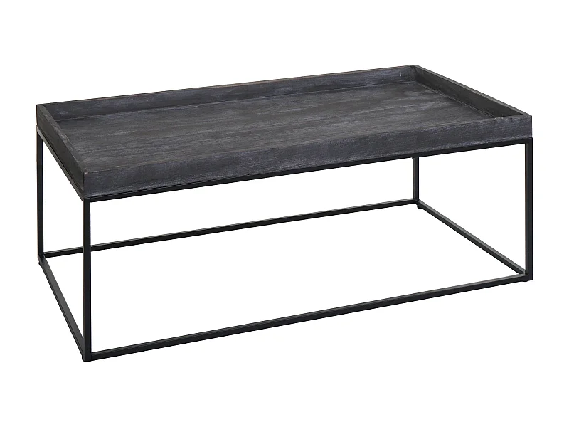 Table basse table d'appoint métal marron 65 x 14 x 116 cm 04_0008433