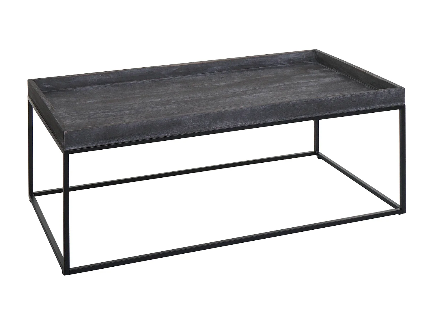 Table basse table d'appoint métal marron 65 x 14 x 116 cm 04_0008433