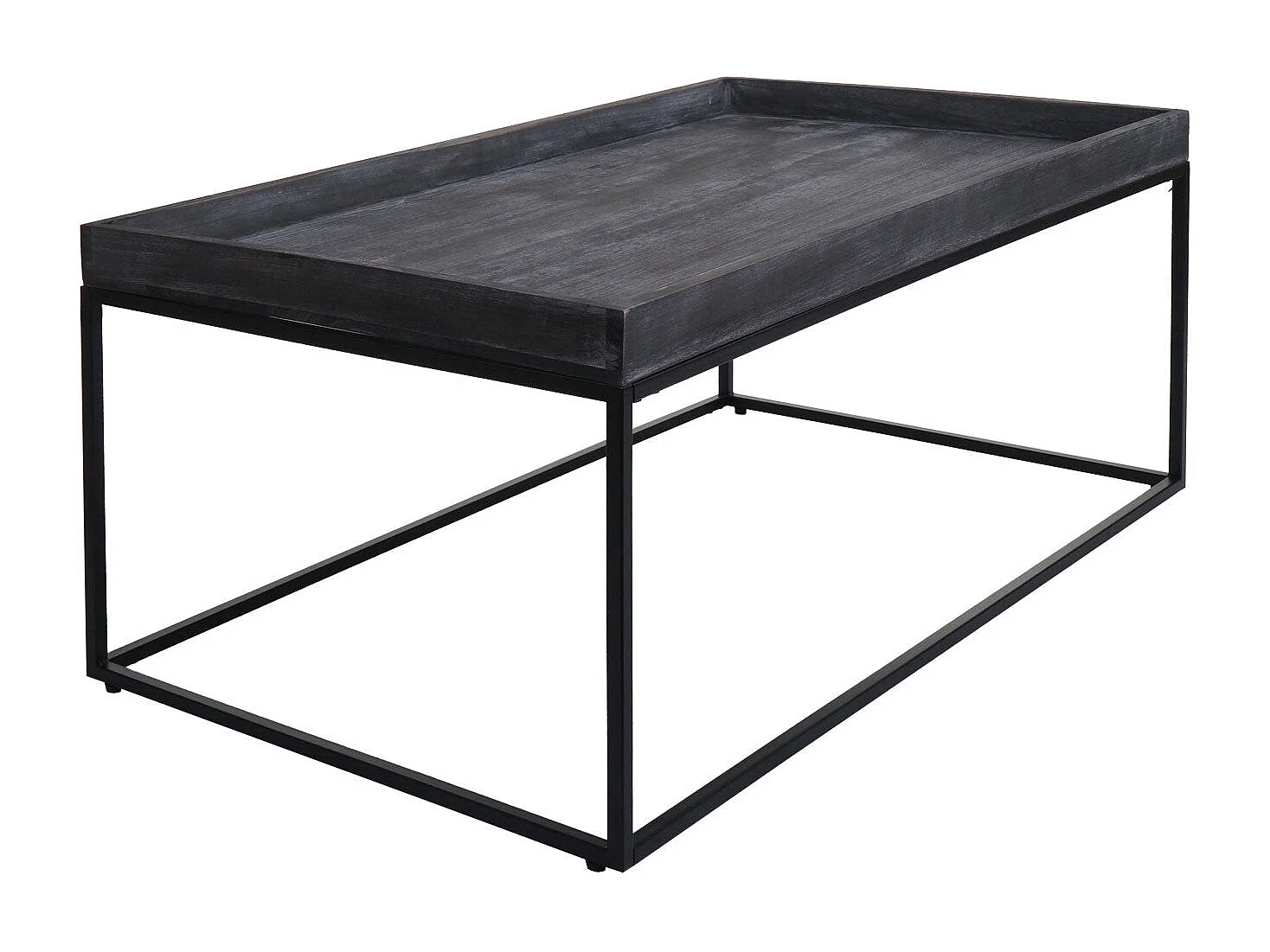 Table basse table d'appoint métal marron 65 x 14 x 116 cm 04_0008433