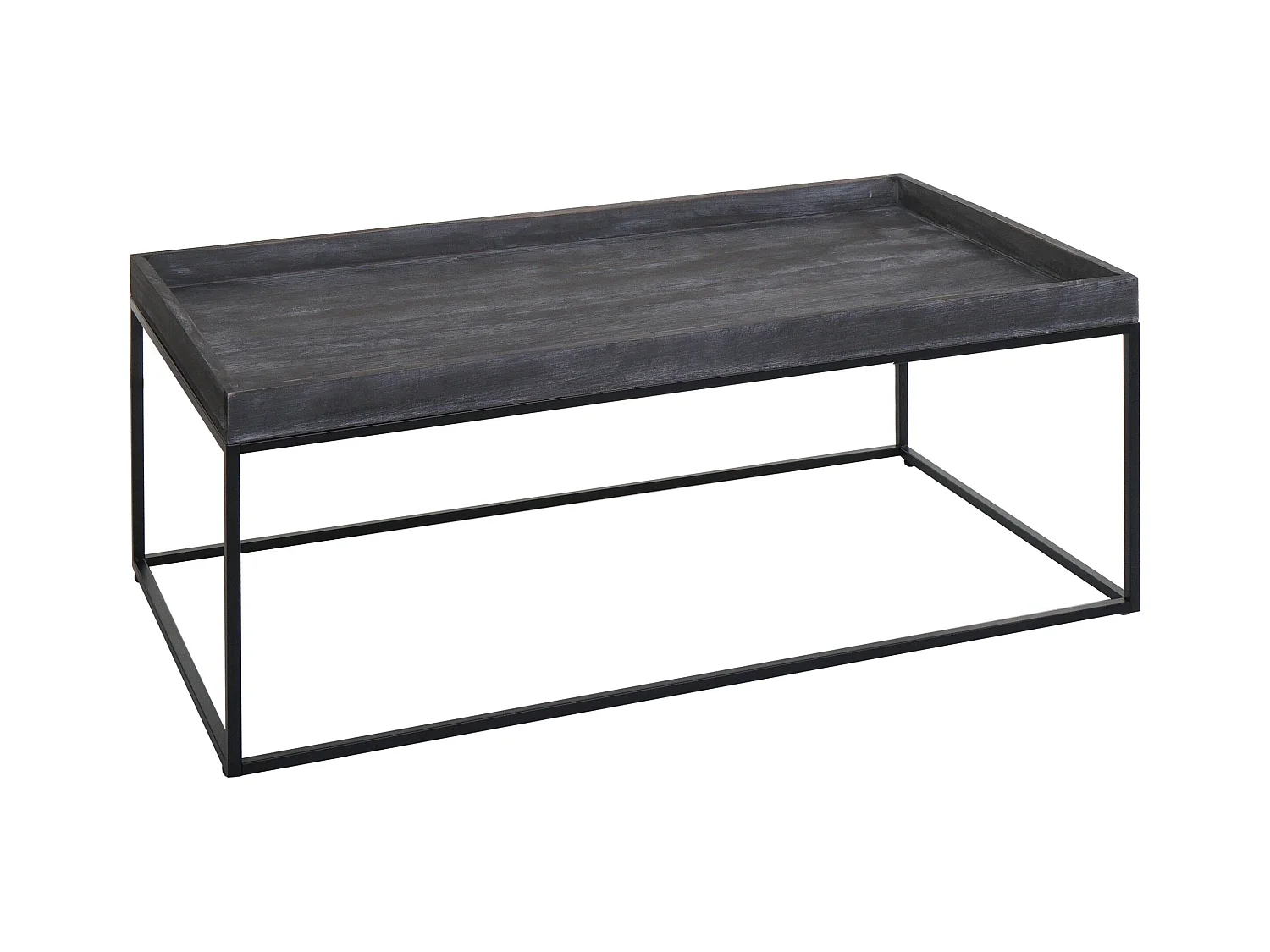 Table basse table d'appoint métal marron 65 x 14 x 116 cm 04_0008433