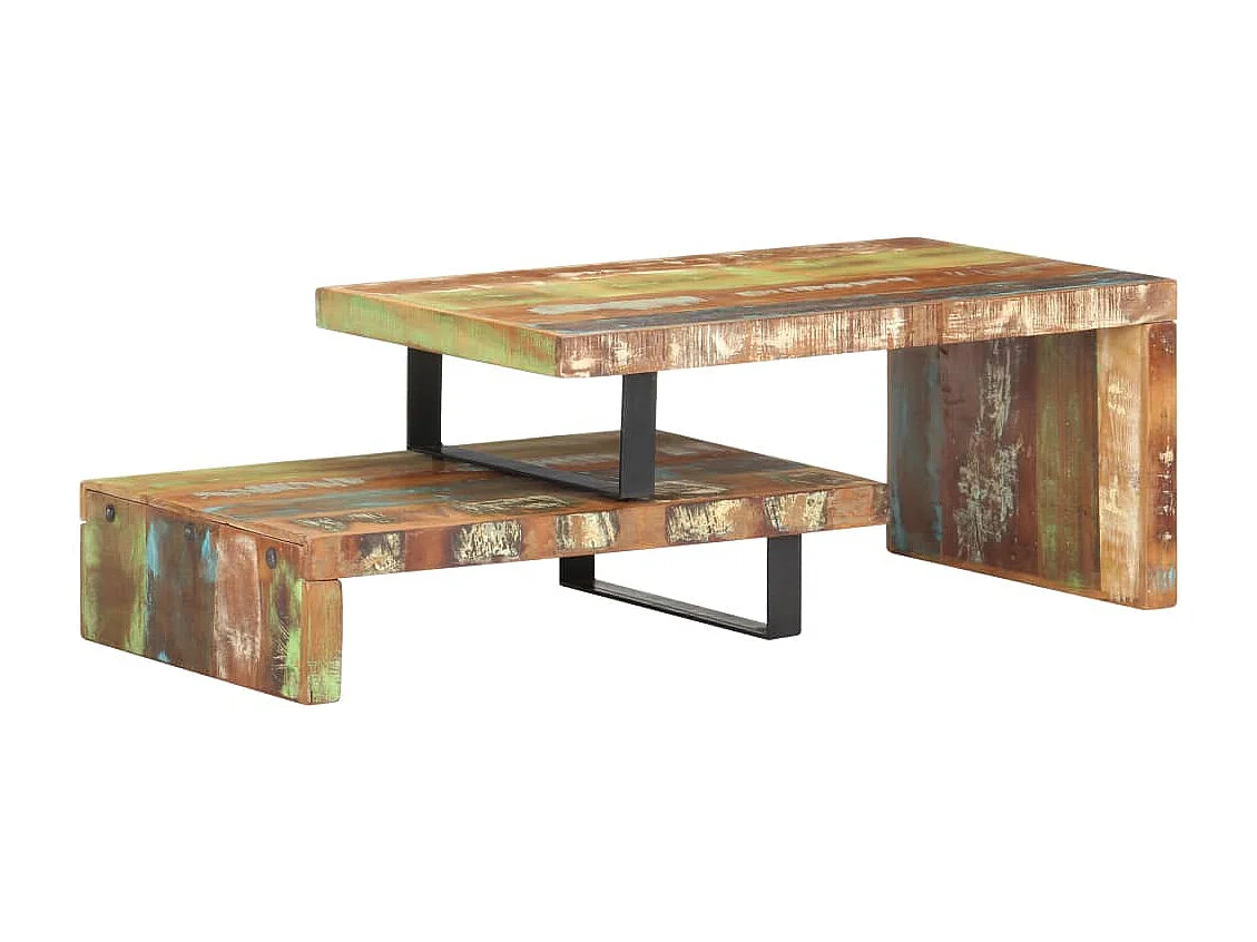 Ensemble de deux tables bois marron 90 x 50 x 40 cm DEC031239