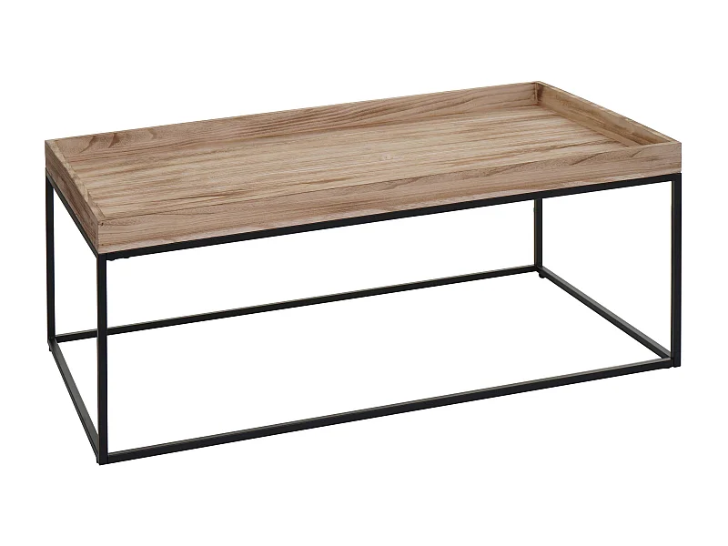 Table basse table d'appoint métal marron 65 x 14 x 116 cm 04_0008432