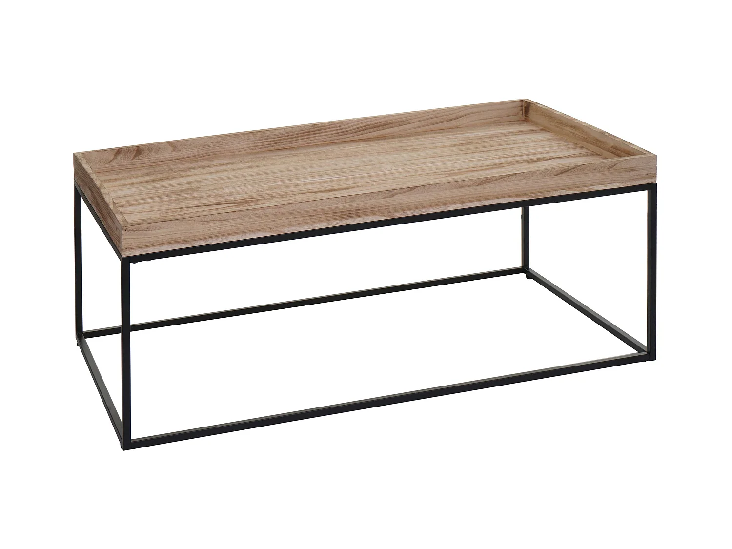 Table basse table d'appoint métal marron 65 x 14 x 116 cm 04_0008432