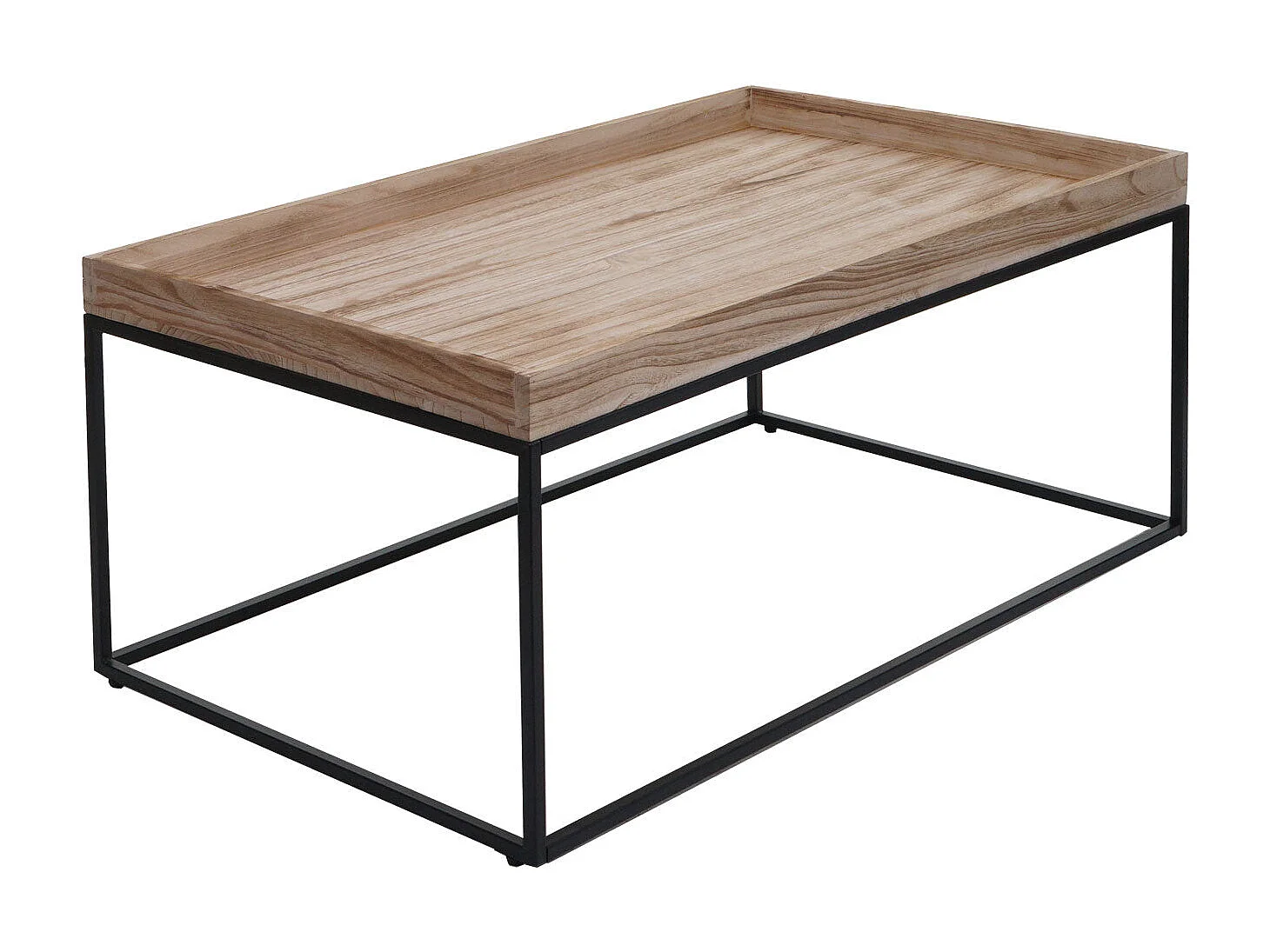 Table basse table d'appoint métal marron 65 x 14 x 116 cm 04_0008432