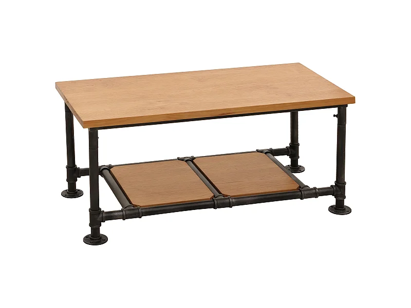 Table basse table d'appoint métal marron 52 x 23 x 108 cm 04_0008466