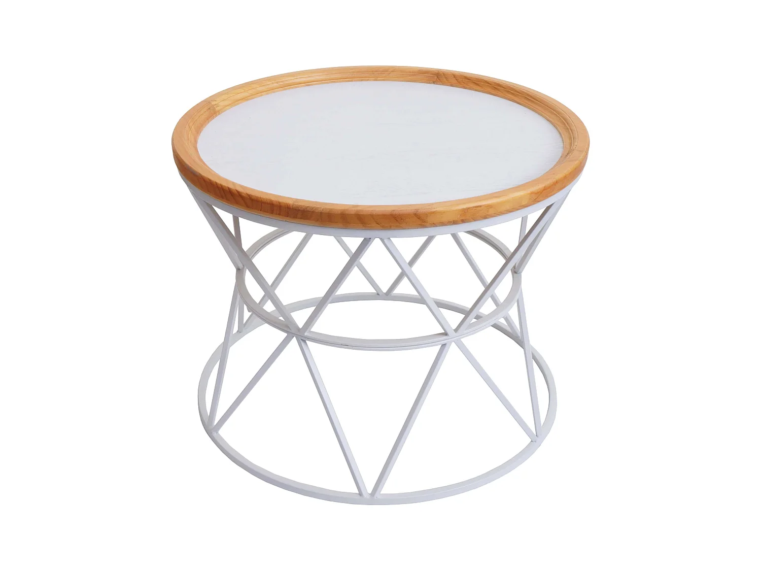 Table basse table d'appoint métal blanche 69 x 38 x 70 cm 04_0008470