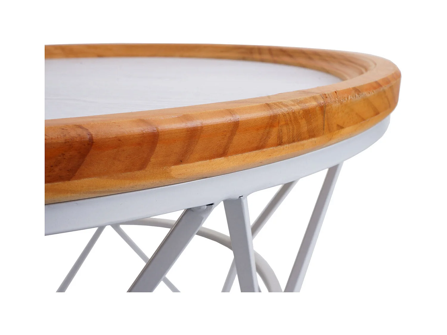 Table basse table d'appoint métal blanche 69 x 38 x 70 cm 04_0008470