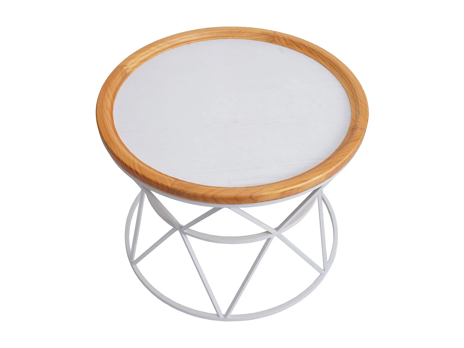 Table basse table d'appoint métal blanche 69 x 38 x 70 cm 04_0008470