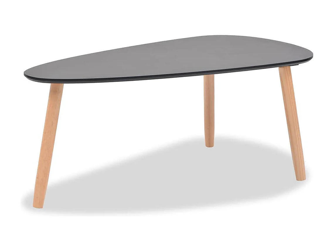 Ensemble de deux tables effet bois marron 100 x 50 x 40 cm DEC031262