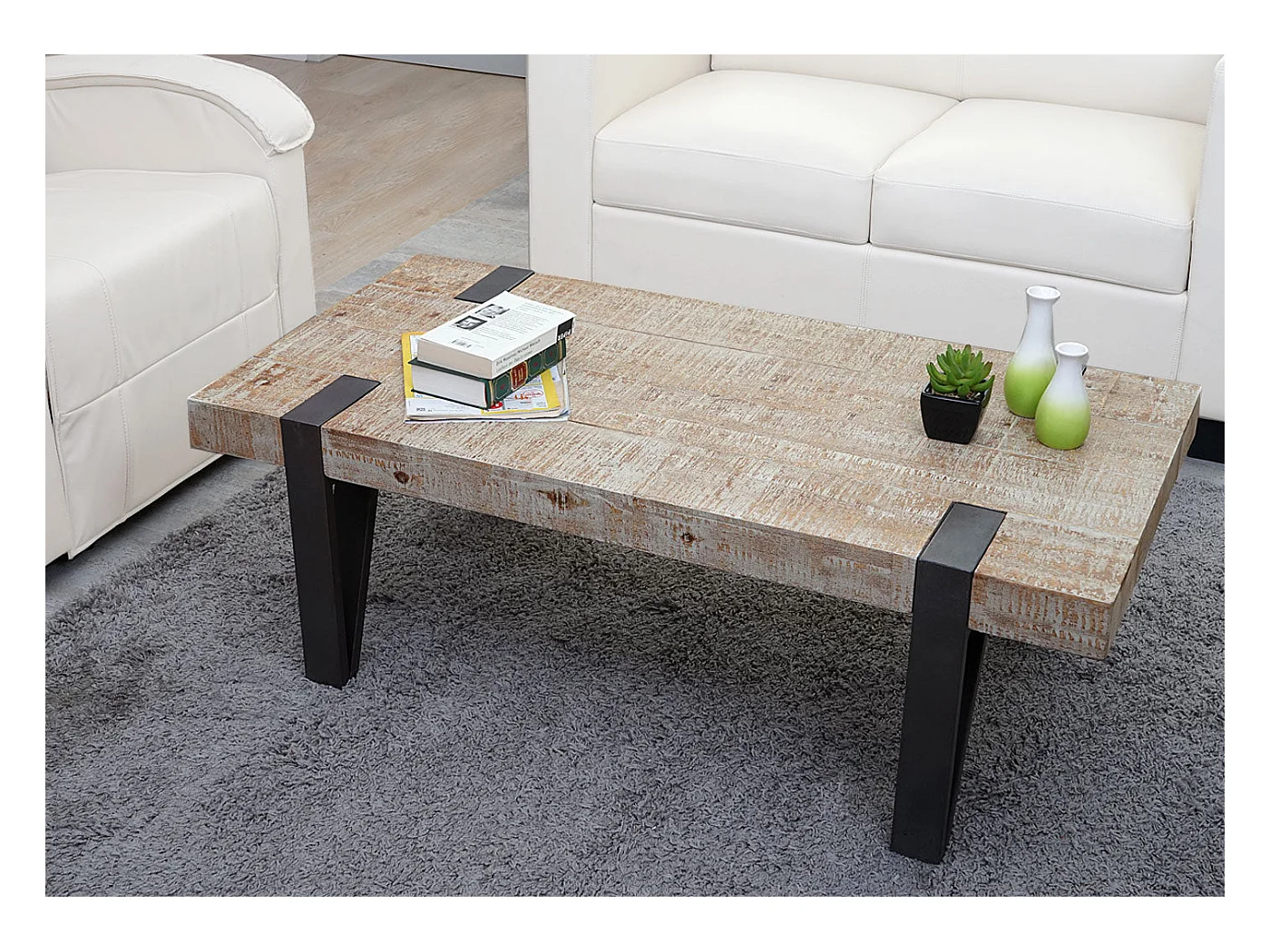 Table basse table de bois marron 120 x 60 x 40 cm 04_0005006