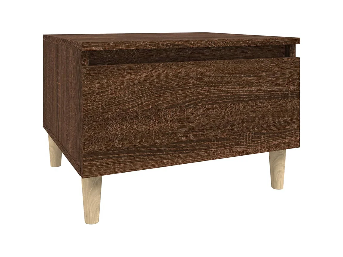 Table d'appoint table basse bois marron 50 x 46 x 35 cm DEC032406