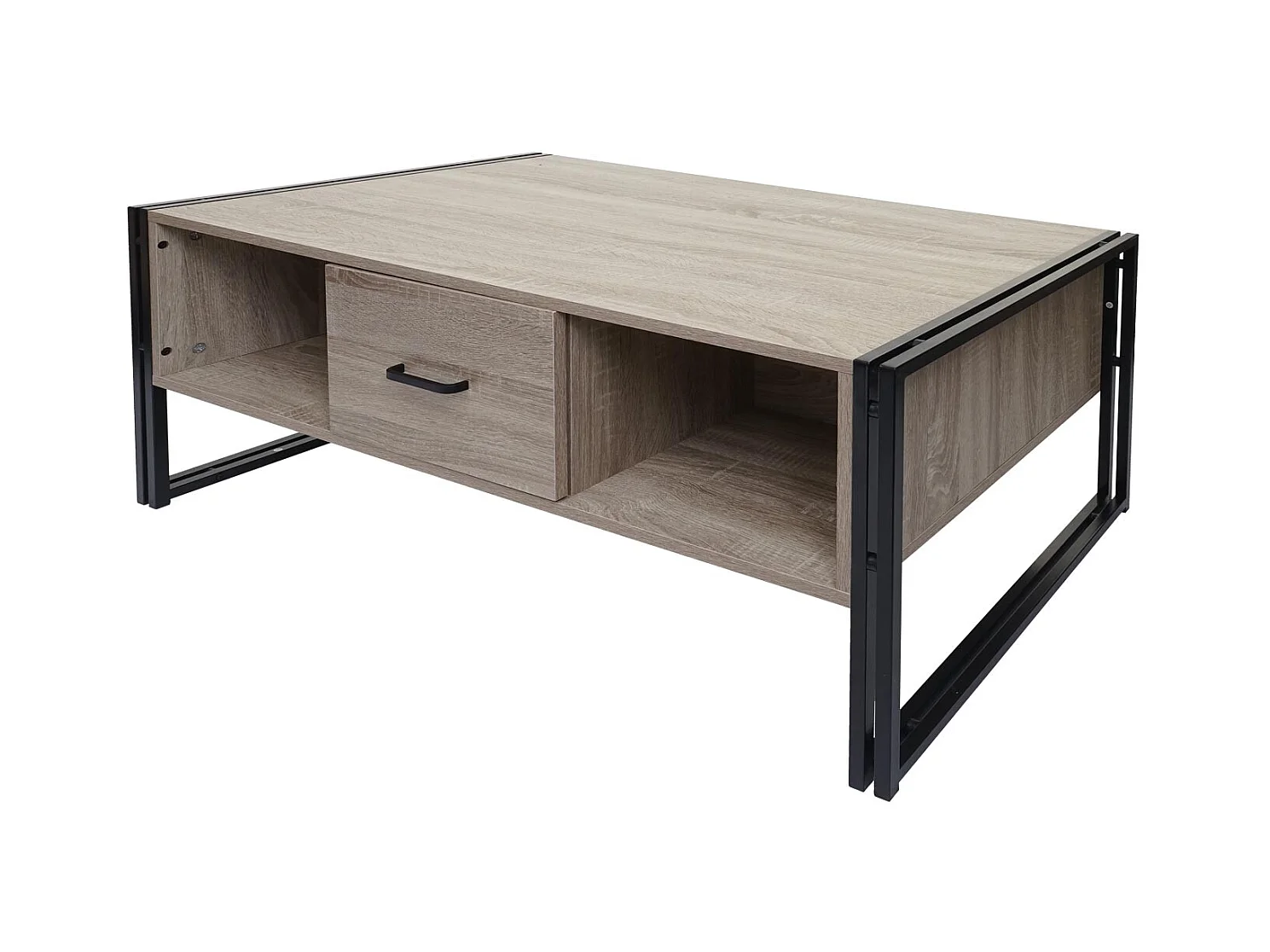 Table basse deux tiroirs métal beige 67 x 13 x 109 cm 04_0008424