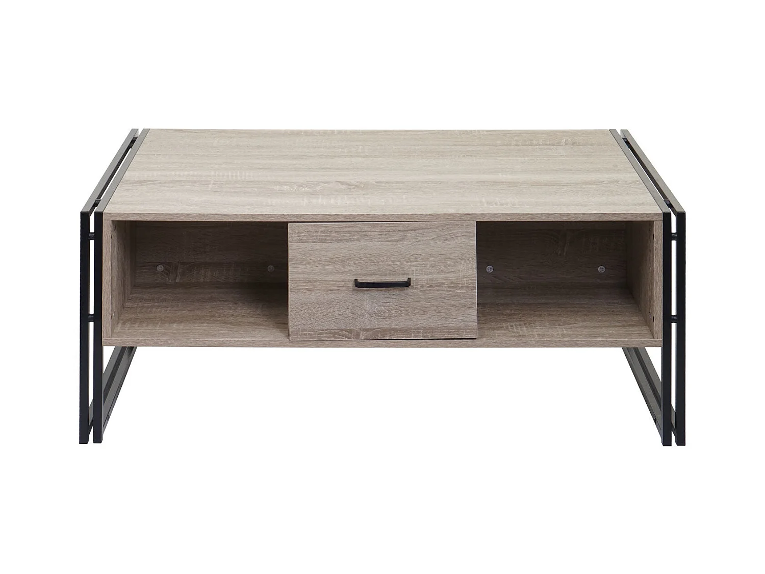 Table basse deux tiroirs métal beige 67 x 13 x 109 cm 04_0008424