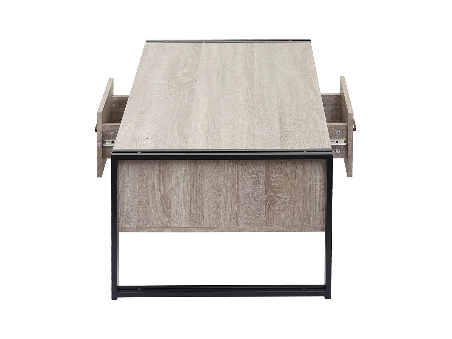 Table basse deux tiroirs métal beige 67 x 13 x 109 cm 04_0008424