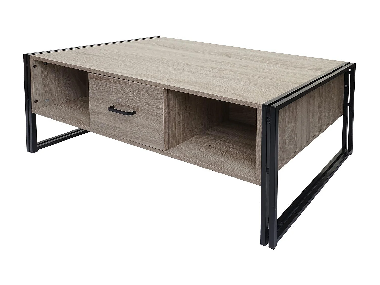 Table basse deux tiroirs métal beige 67 x 13 x 109 cm 04_0008424