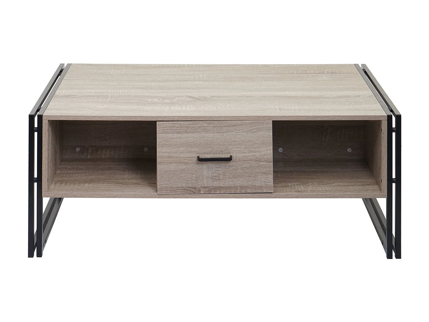 Table basse deux tiroirs métal beige 67 x 13 x 109 cm 04_0008424