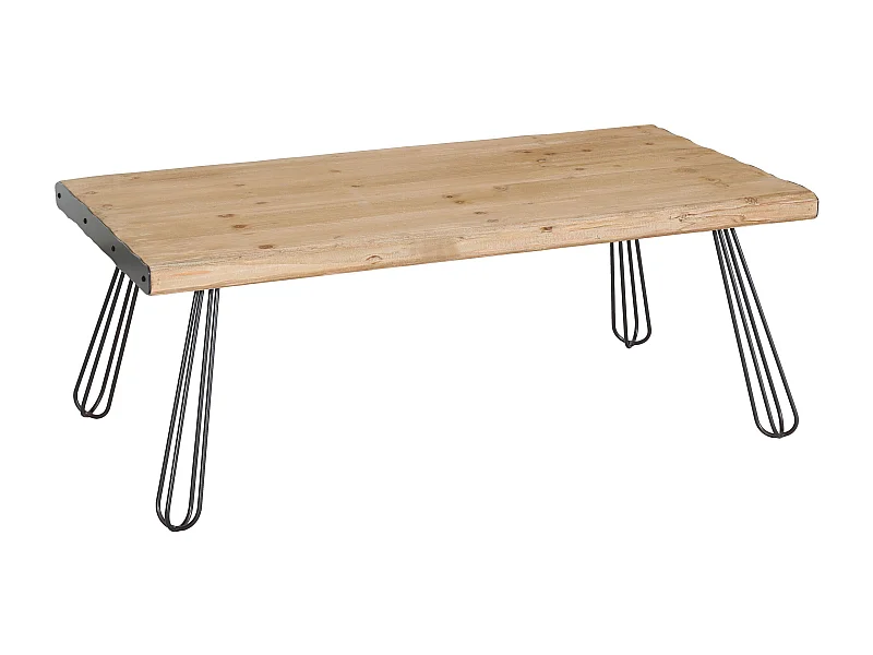 Table basse design industriel bois marron 65 x 20 x 125 cm 04_0008440