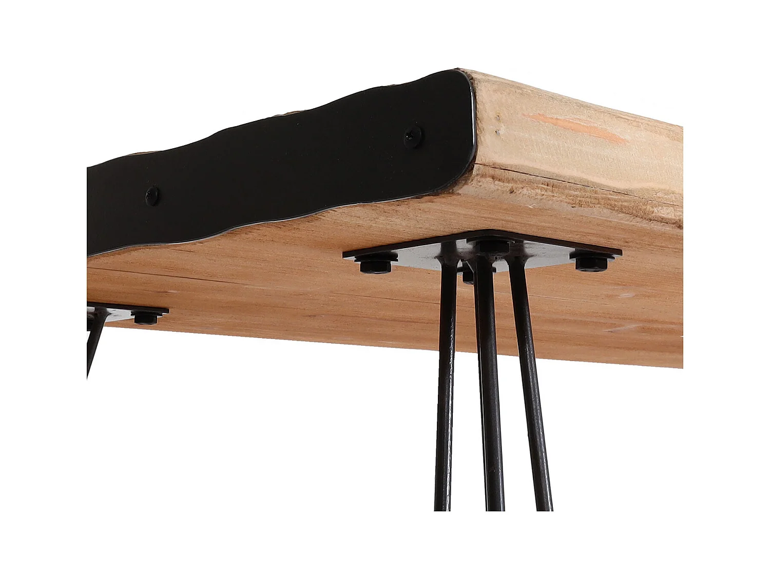 Table basse design industriel bois marron 65 x 20 x 125 cm 04_0008440