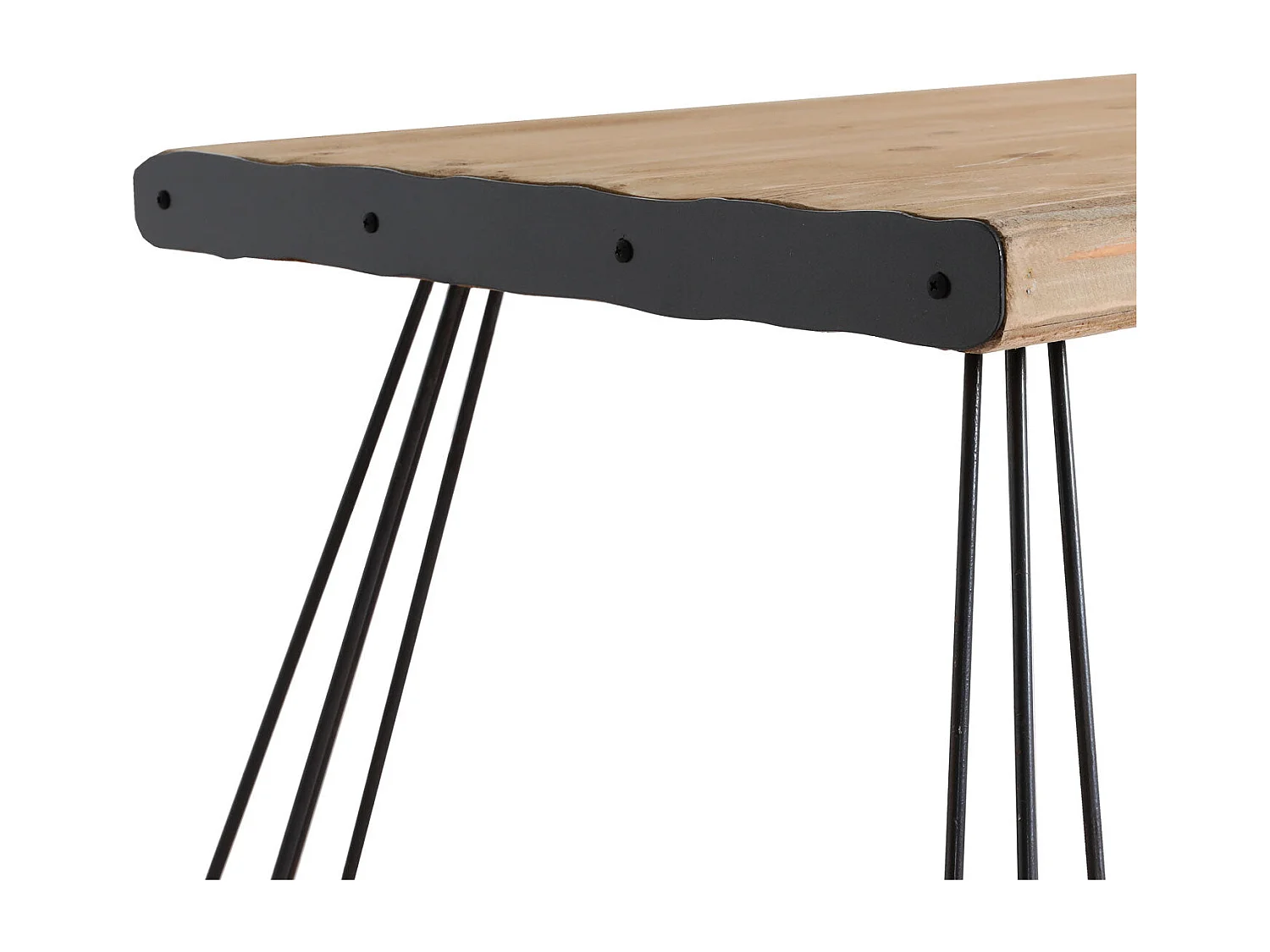 Table basse design industriel bois marron 65 x 20 x 125 cm 04_0008440