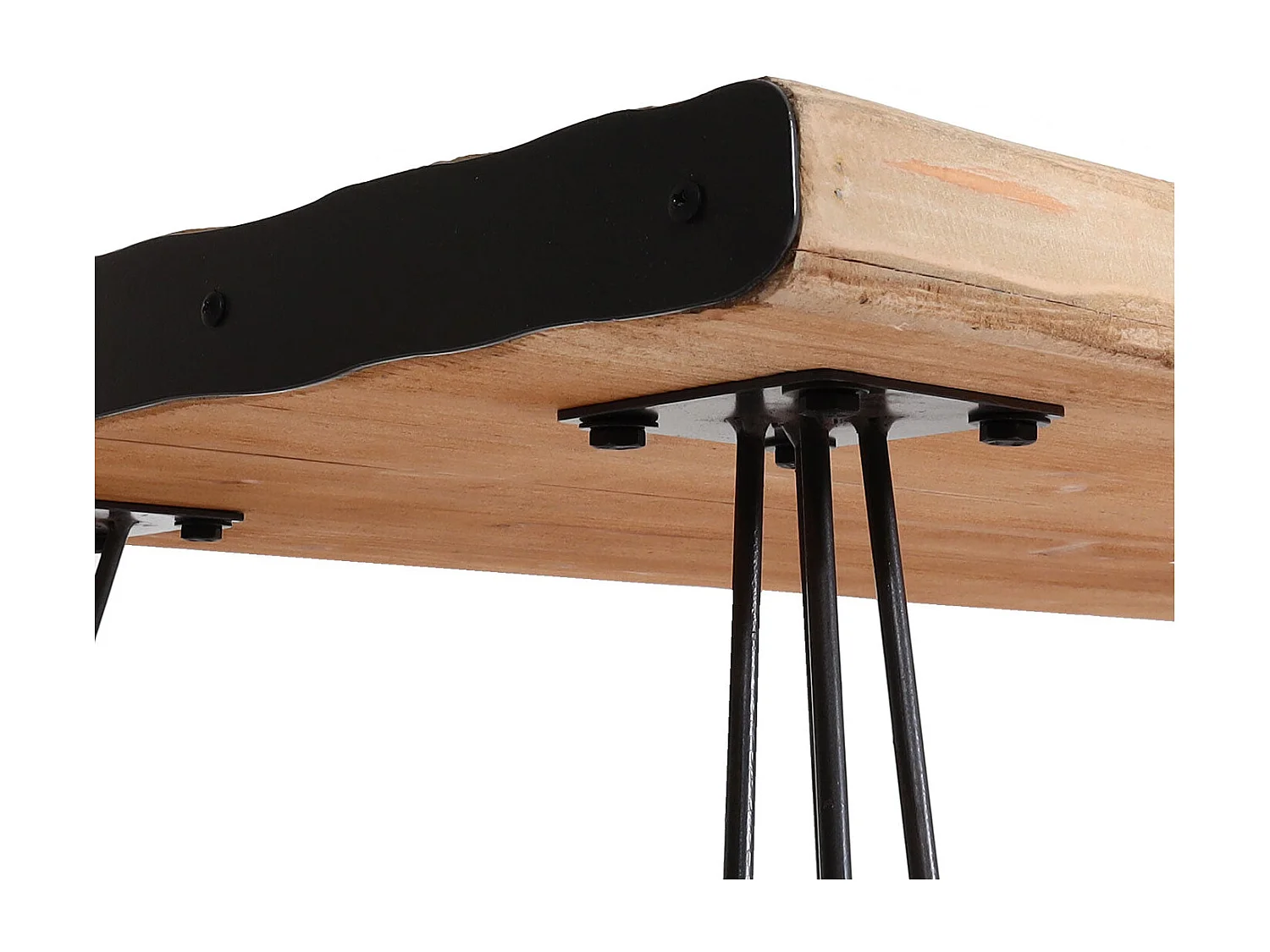 Table bae deign indutriel boi marron 65 x 20 x 125 cm 04_0008440