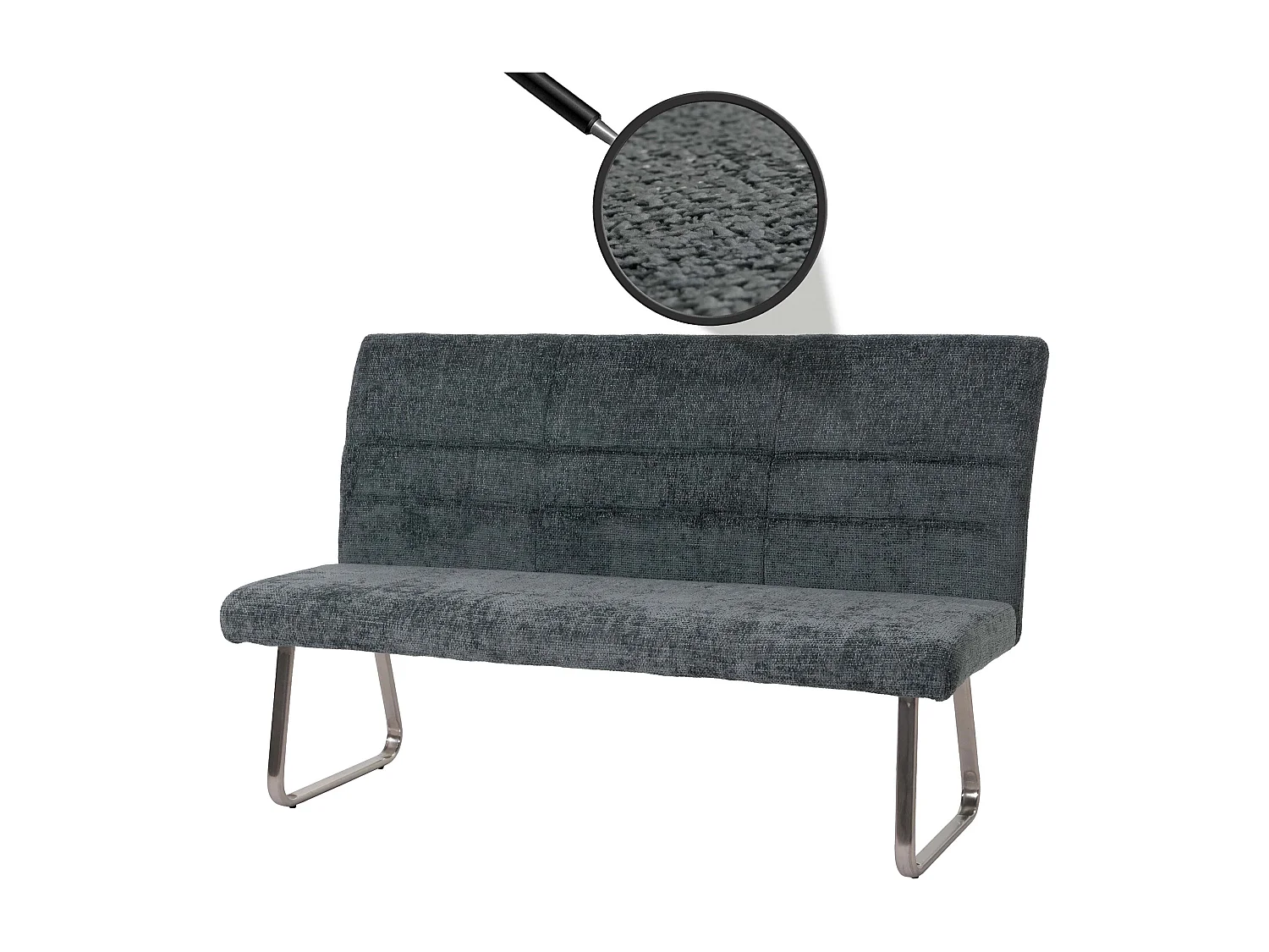 Banc canapé de salle argenté 65 x 33 x 163 cm 04_0005815