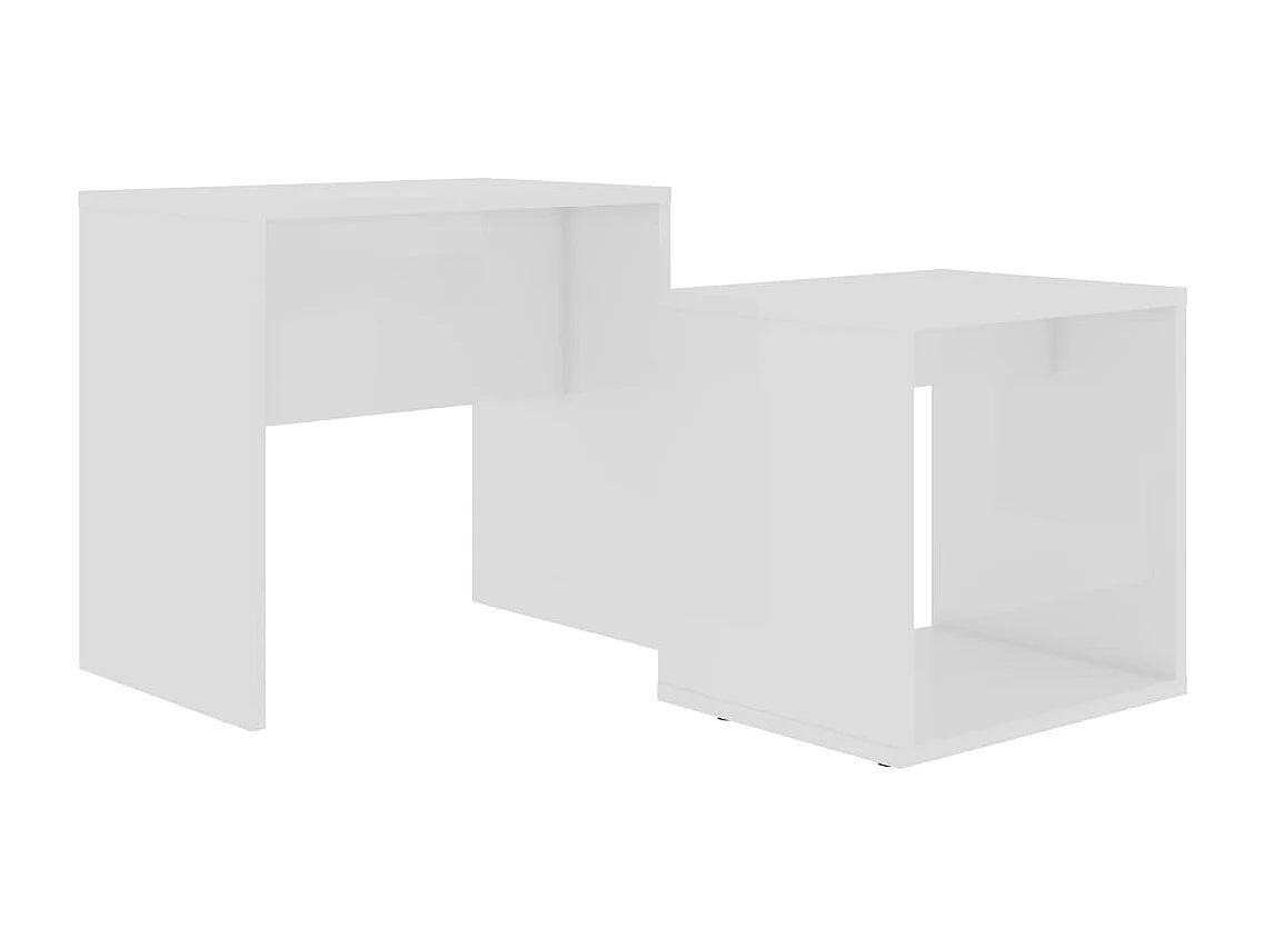 Ensemble de deux table bois blanche 48 x 30 x 45 cm DEC031246