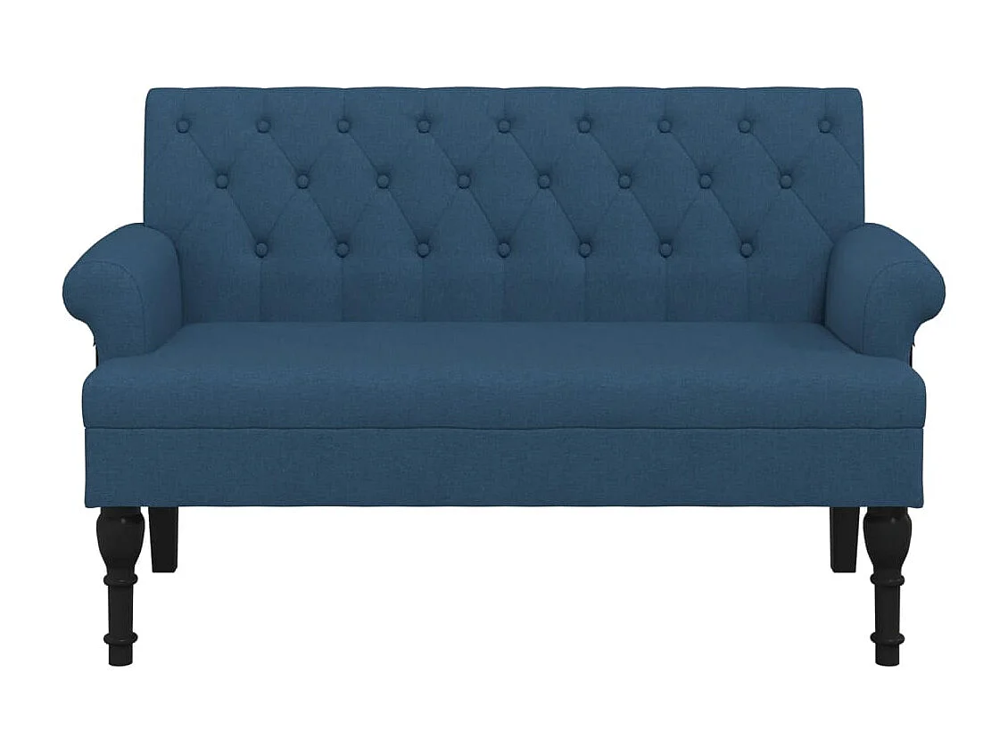 Banquette banc avec dossier tissu bleue 120 x 62 x 75.5 cm DEC024640
