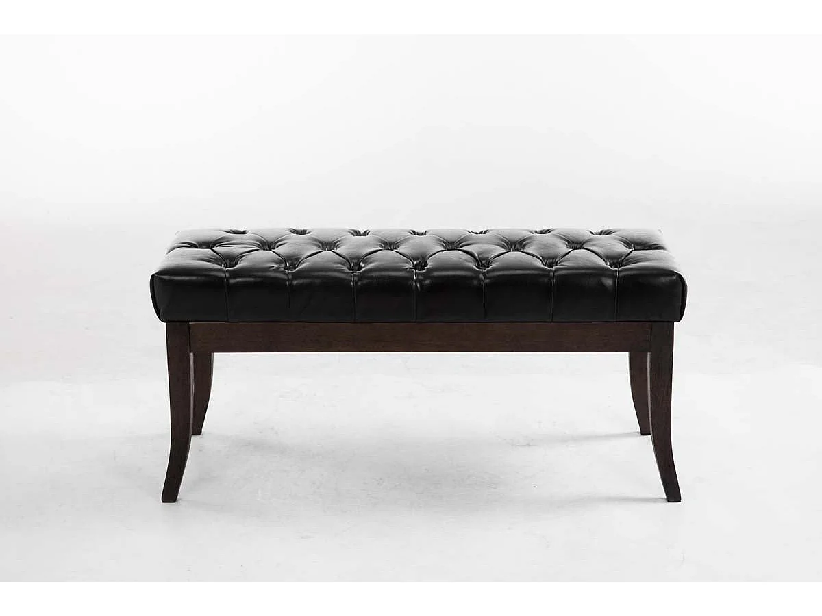 Banc design Chesterfield 100 bois marron 100 x 38 x 46 cm 10_0003670