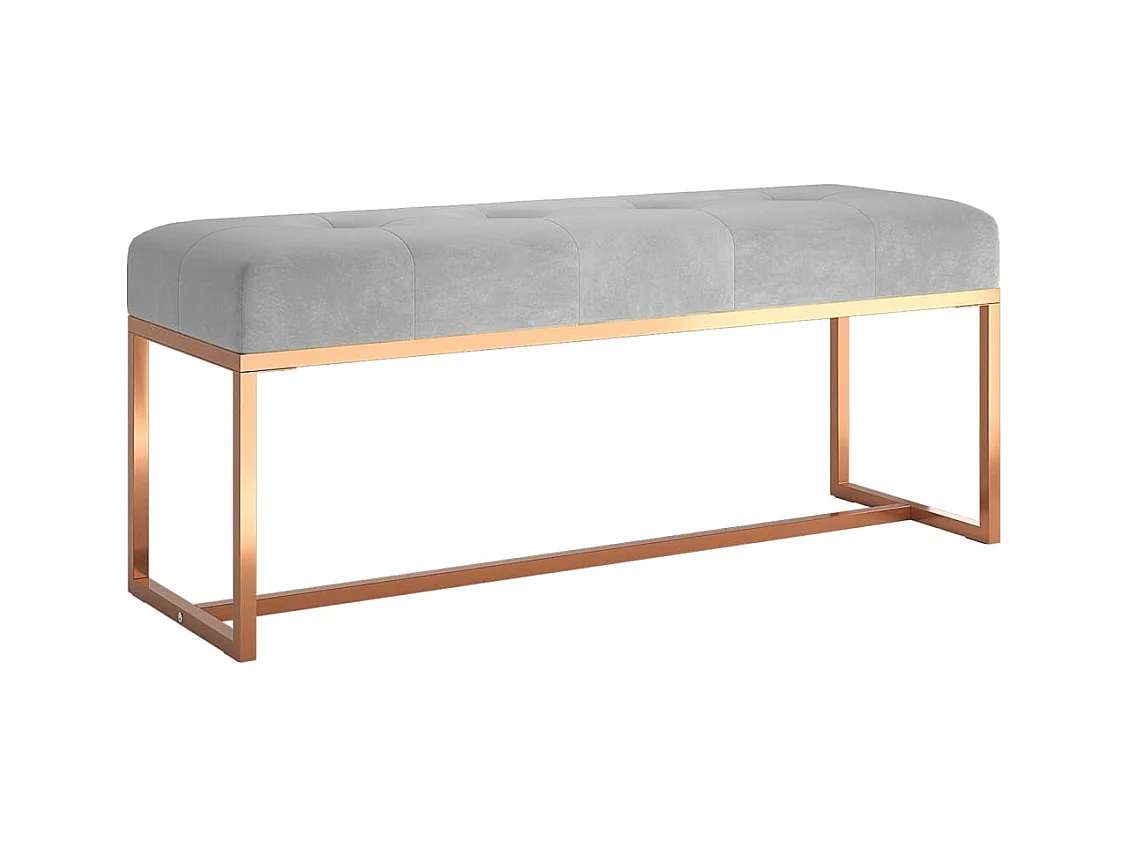 Banc de bout de métal grise 110 x 36 x 45 cm DEC024812