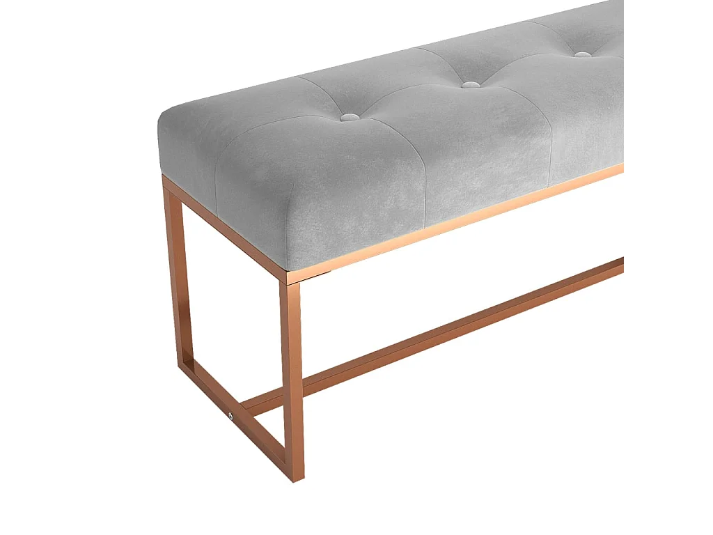 Banc de bout de métal grise 110 x 36 x 45 cm DEC024812