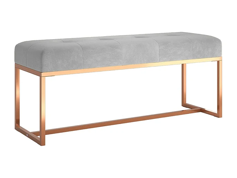 Banc de bout de métal grise 110 x 36 x 45 cm DEC024812