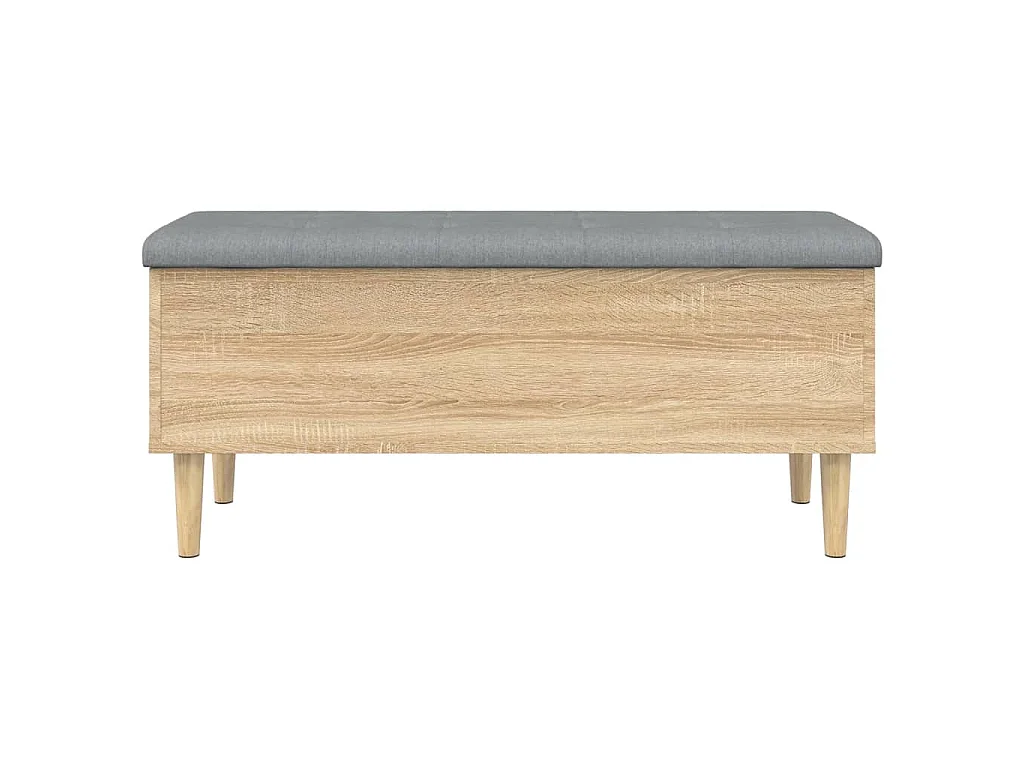 Banc banquette de rangement bois beige 102 x 42 x 46 cm DEC024749