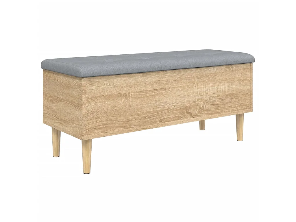 Banc banquette de rangement bois beige 102 x 42 x 46 cm DEC024749