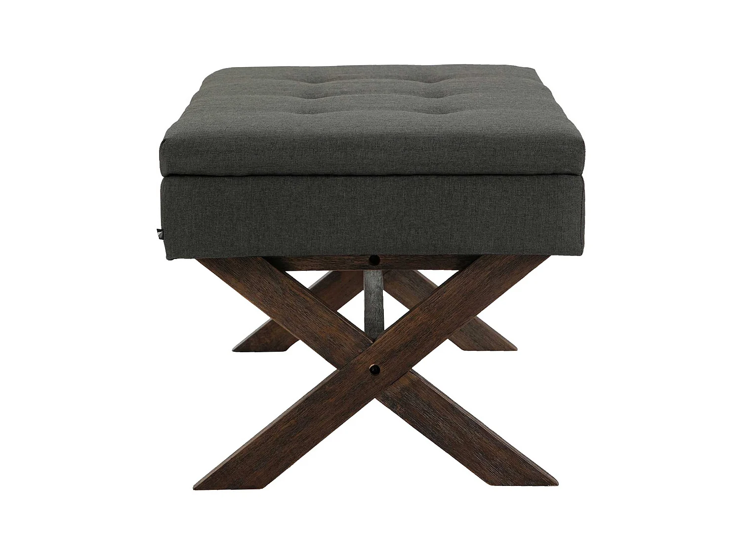 Banquette bout de lit tissu grise 98 x 57 x 51 cm 10_0003655