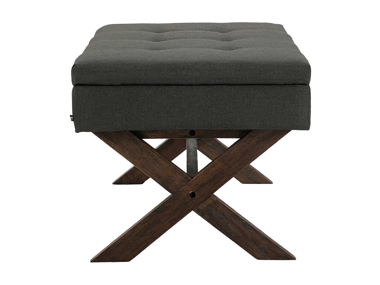 Banquette bout de lit tissu grise 98 x 57 x 51 cm 10_0003655