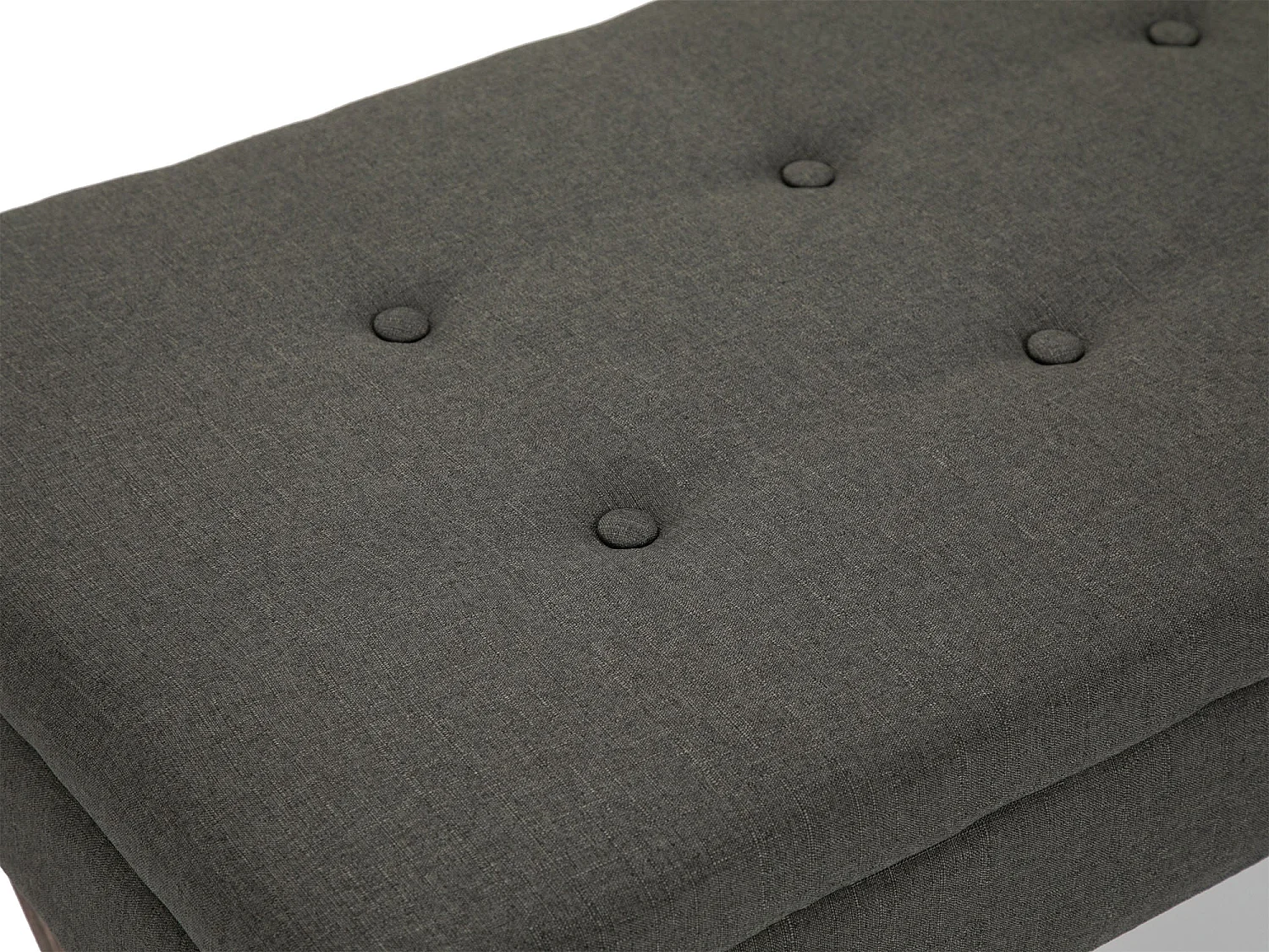 Banquette bout de lit tissu grise 98 x 57 x 51 cm 10_0003655