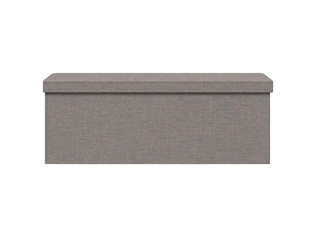 Banc banquette de rangement tissu grise 110 x 38 x 38 cm DEC024789