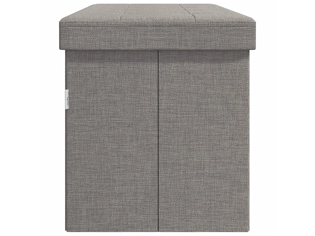 Banc banquette de rangement tissu grise 110 x 38 x 38 cm DEC024789