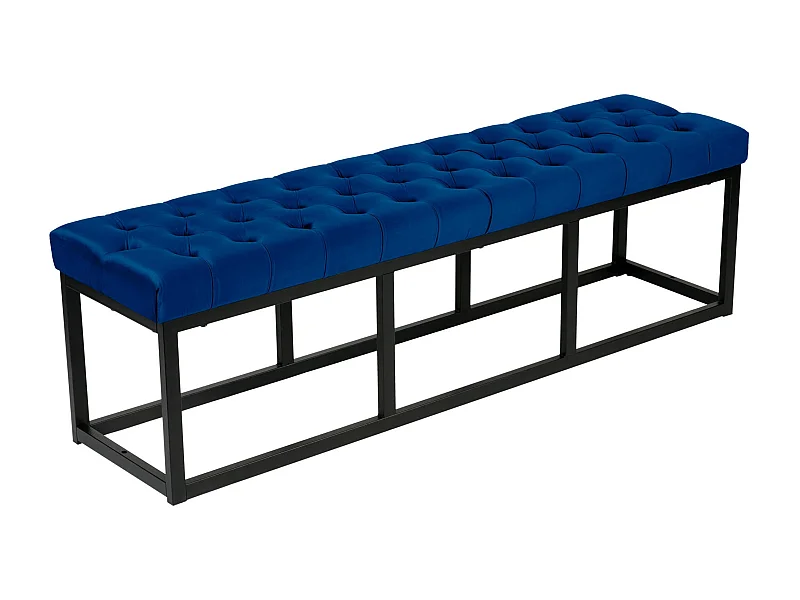 Banquette banc bout de métal bleue 120 x 37 x 42 cm 10_0003668
