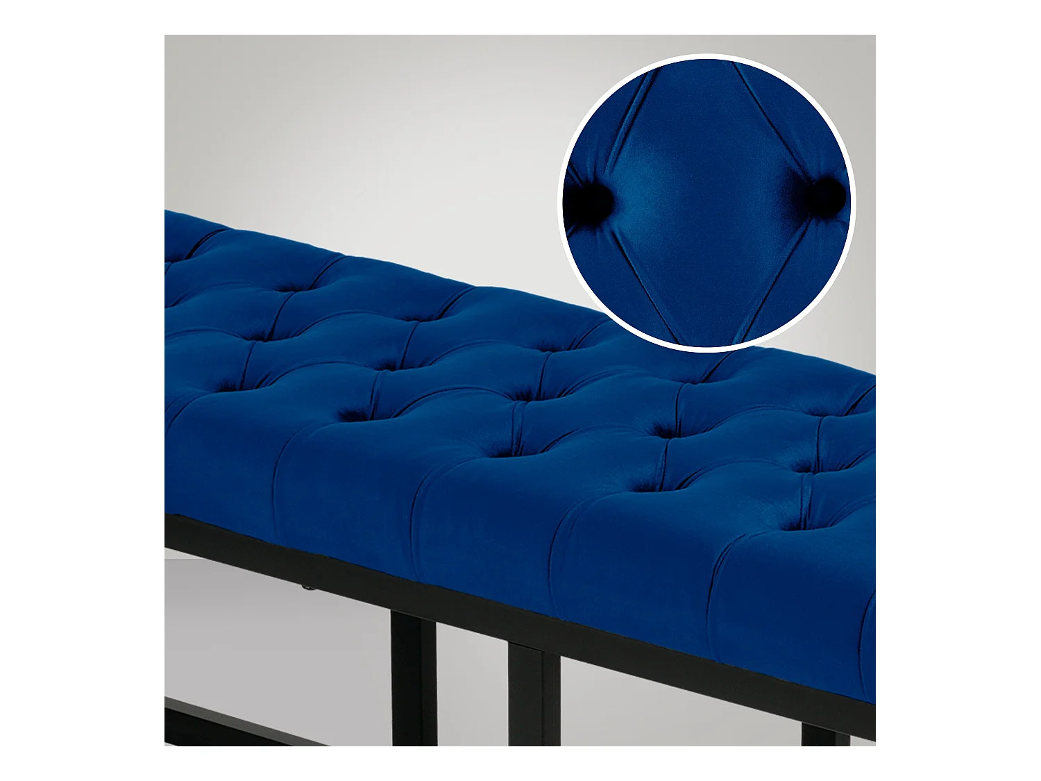 Banquette banc bout de métal bleue 120 x 37 x 42 cm 10_0003668